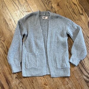 Women's Gray Cardigan Sweater
